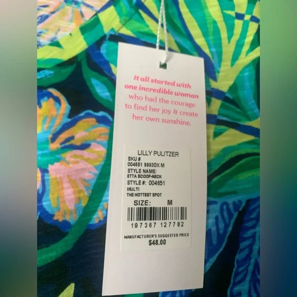 Lilly Pulitzer Etta top and run around hat - Picture 3 of 7